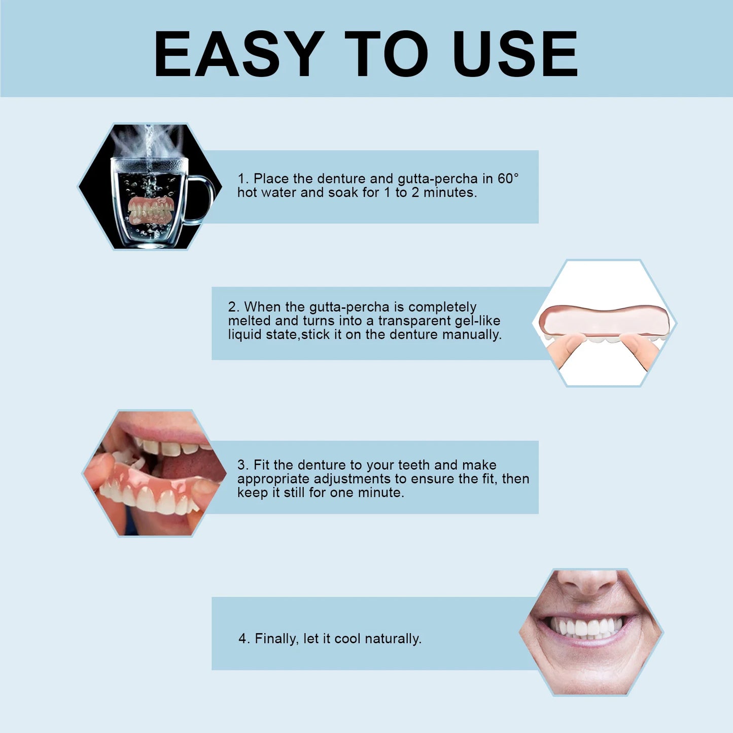 Silicone Denture Set for Temporary Orthodontic Care | Comfort & Hygiene