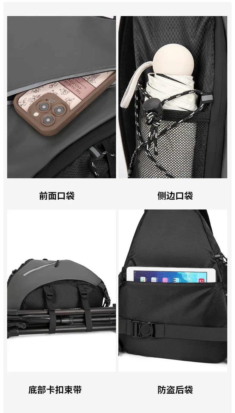 Men's Waterproof Large Capacity Crossbody Chest Bag | Fashionable & Functional