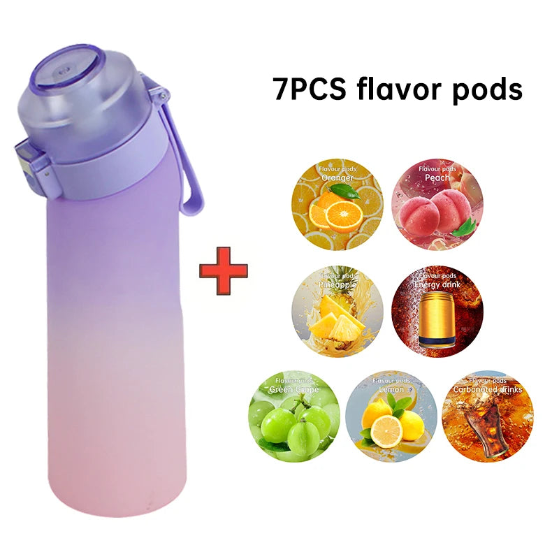 Portable Fruit-Scented Water Bottle with Flavor Pods for Sports
