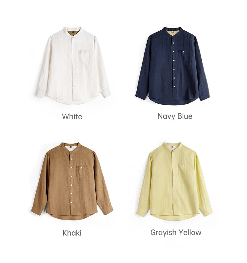 Men's Casual Spring Long Sleeve Shirt | Stylish Solid Color Blouse