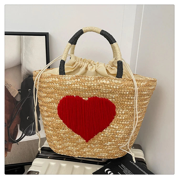 Casual Sweet Tote Bags | Perfect Straw Embroidery Shoulder Bag