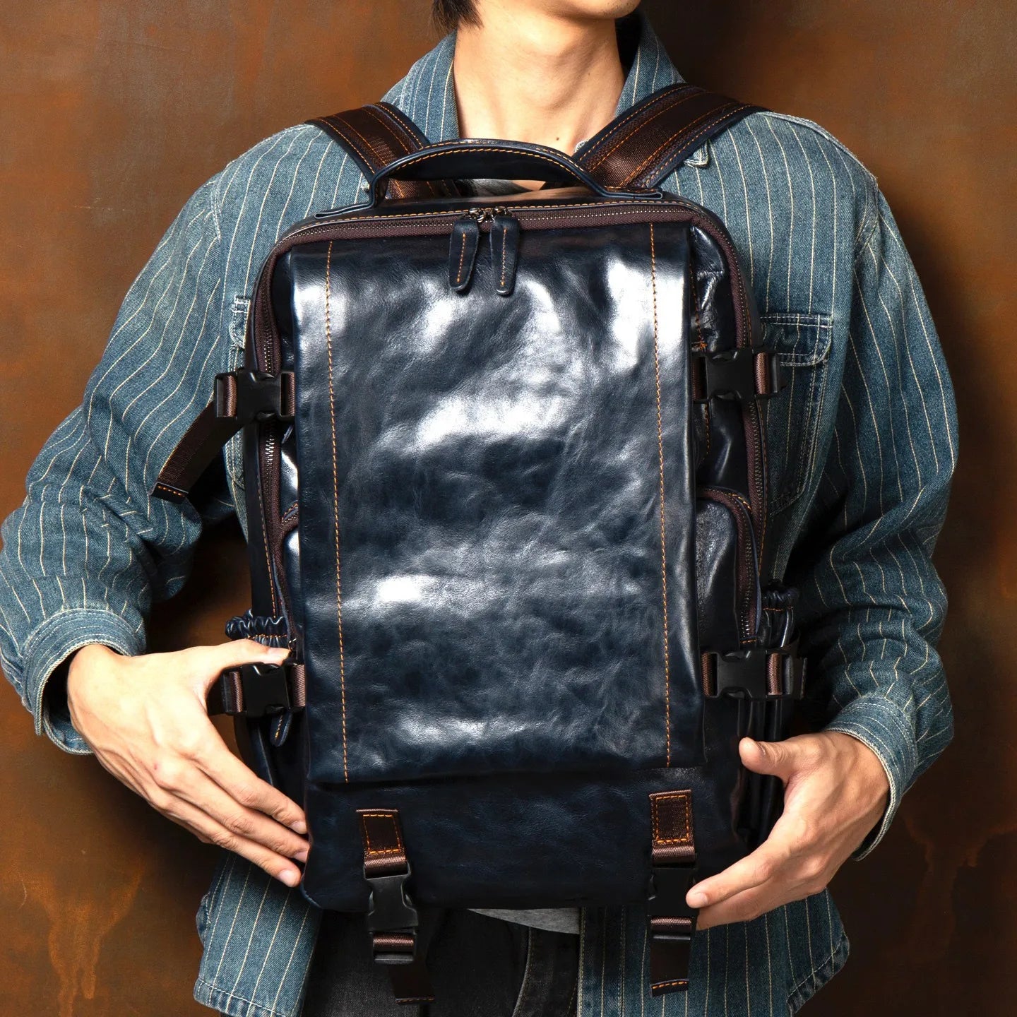 Handmade Genuine Leather Backpack for Men | Stylish & Functional