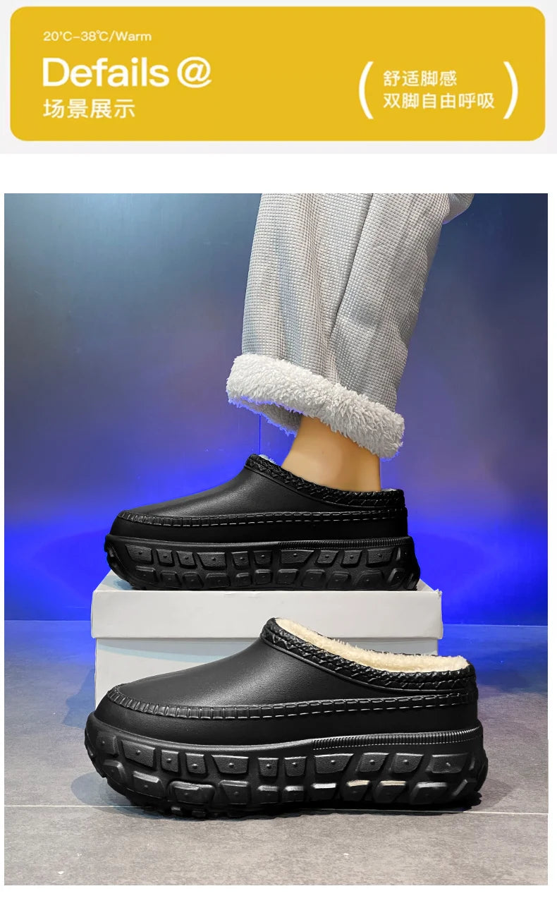 Couples Plush Cotton Slippers | Cozy Winter Indoor Shoes