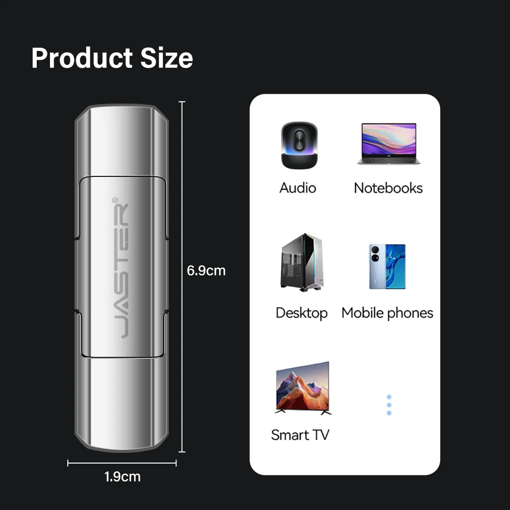 2 in 1 USB Flash Drive | Versatile Memory Stick for All Devices