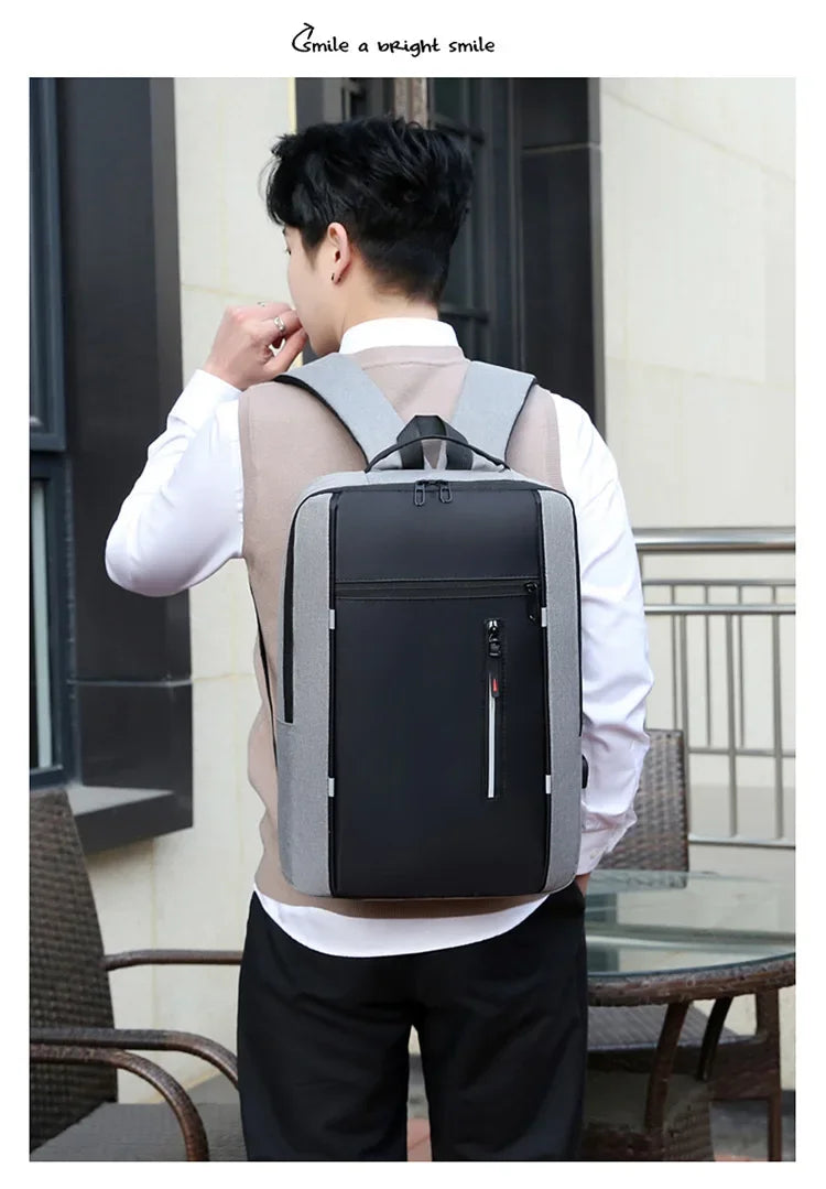 Waterproof Business Laptop Backpack | USB Charging & High Capacity