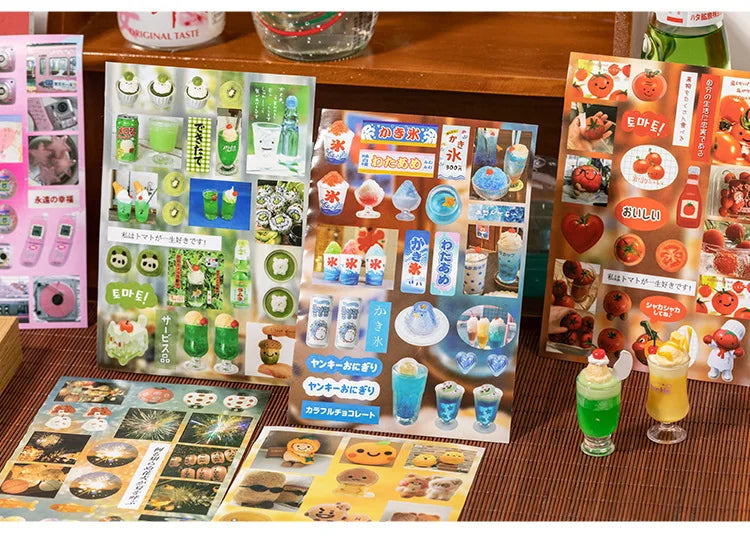 Kawaii Die-Cutting Sticker Book | DIY Lotus Picking Scrapbook Décor