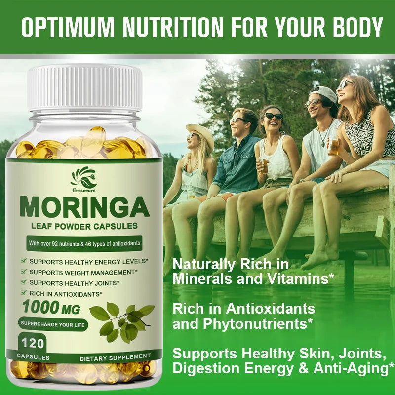 Organic Moringa Oil Capsules for Metabolism & Inflammation Relief