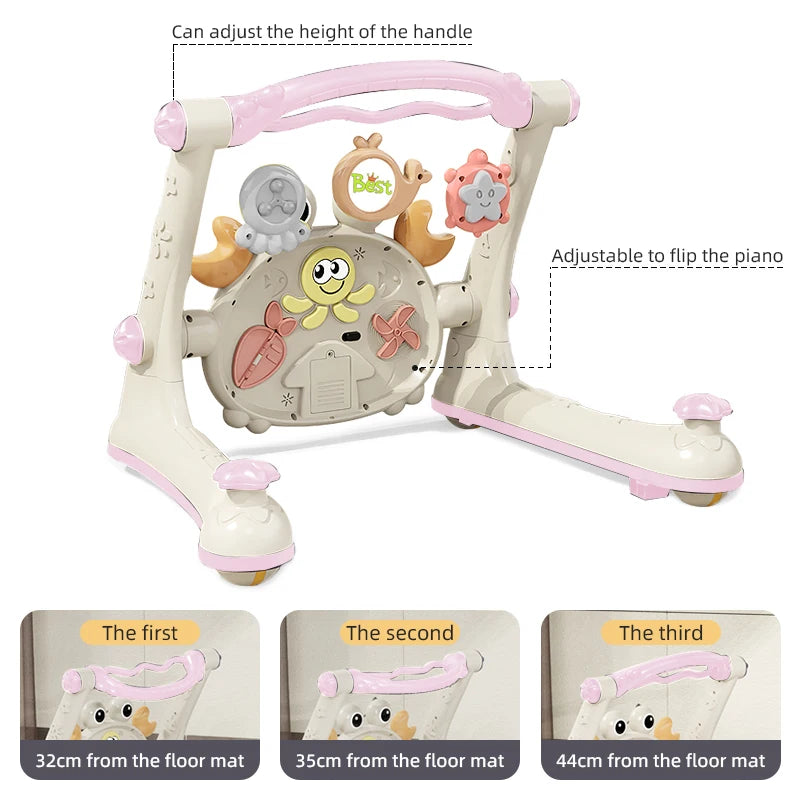 Multi-Function Baby Walker & Activity Rack | 4-in-1 Developmental Toy