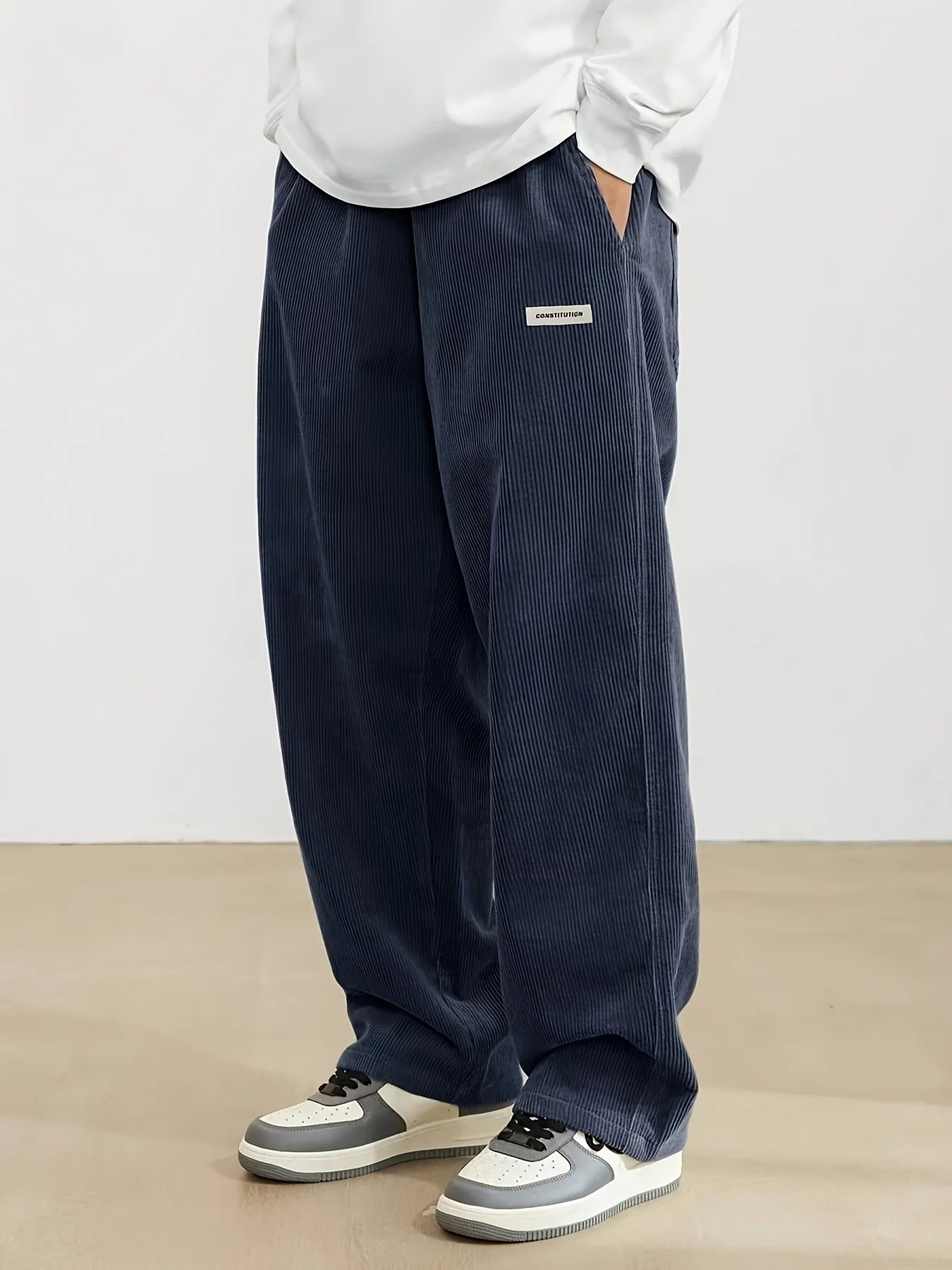 Men's Casual Corduroy Straight Leg Pants | Multi-Functional Travel Wear