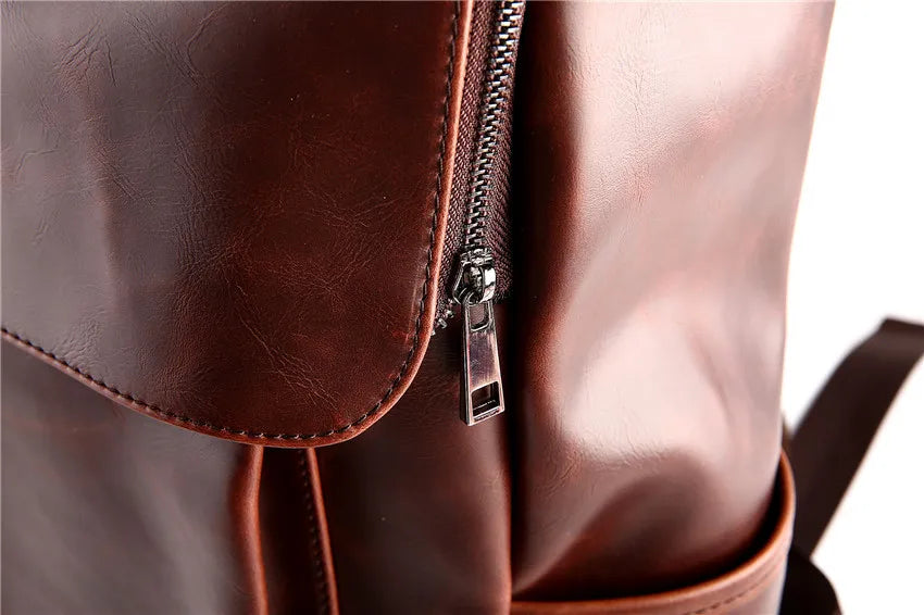 Men's Vintage Leather Backpack | Large Capacity Multifunctional Bag