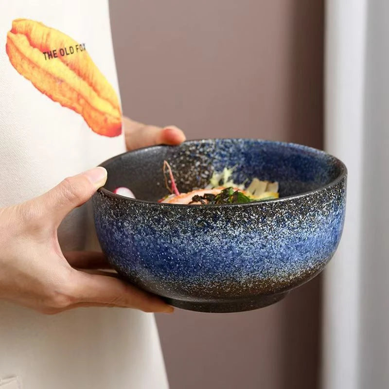 Japanese Style Ceramic Ramen Bowl Set | Elegant Dinnerware