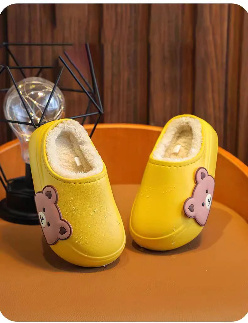 Children's Waterproof Anti-Slip Cotton Slippers | Cozy Winter Footwear