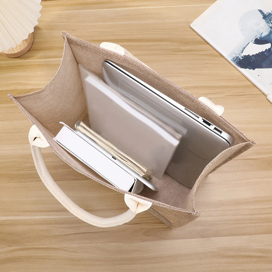 Versatile Solid Color Men's Tote Bag | Large Capacity Storage