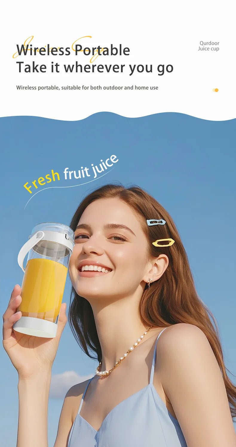 Rechargeable Mini Juicer Cup | Portable Blender for Home & Travel
