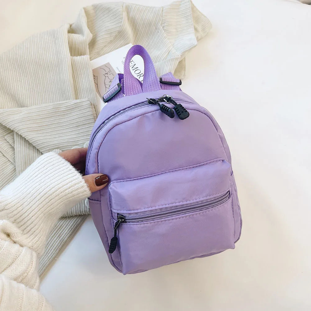 Stylish Solid Color Mini Backpack for Women | Casual Travel Rucksack