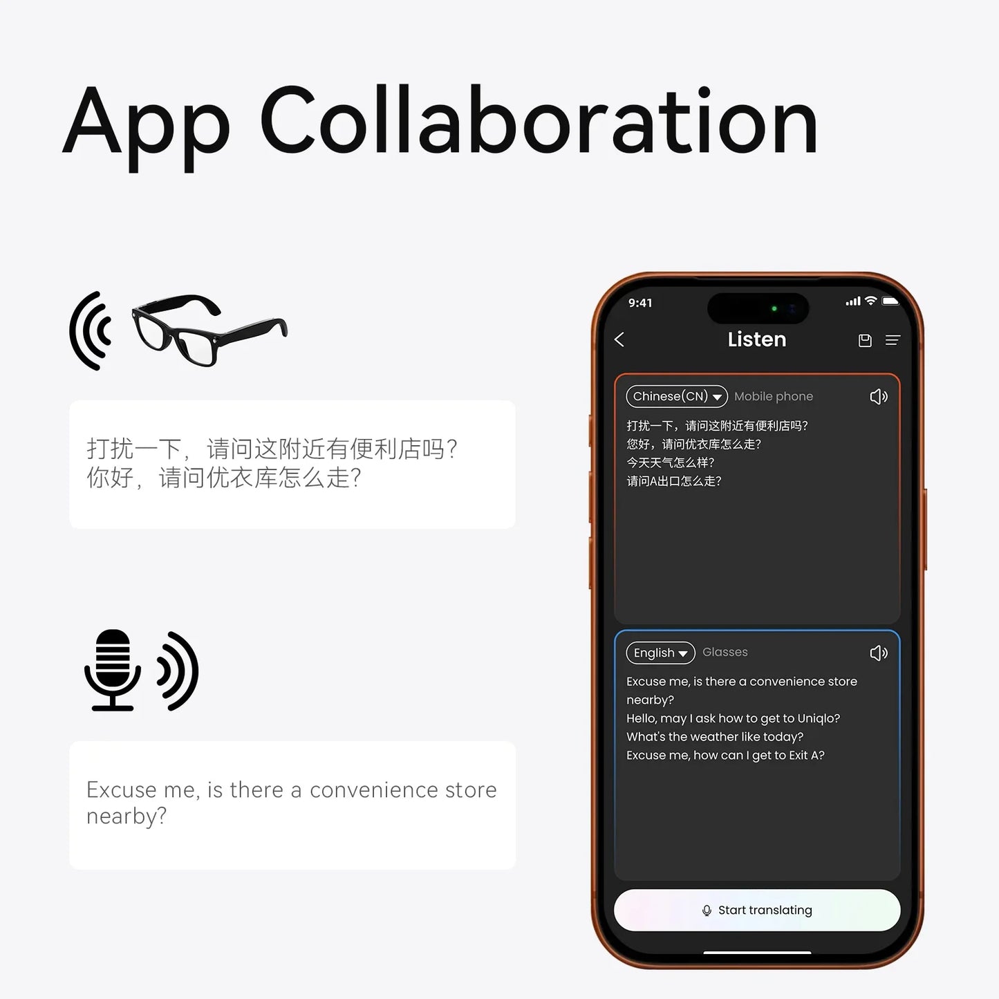 Smart AI Glasses with Translation & Music Play | Bluetooth Sunglasses