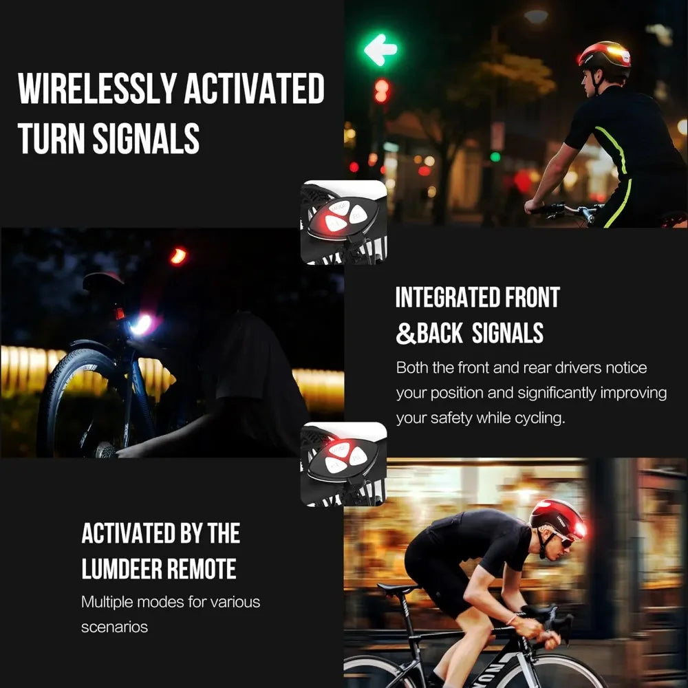 Urban Cycling Helmet with LED Lights and Turn Signals