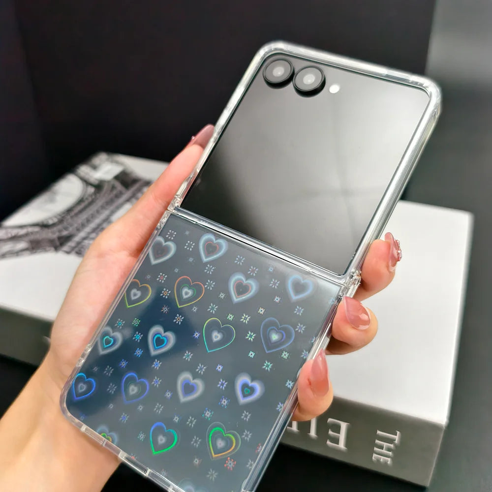 Holographic Love Pattern Phone Case | Stylish Shockproof Protection