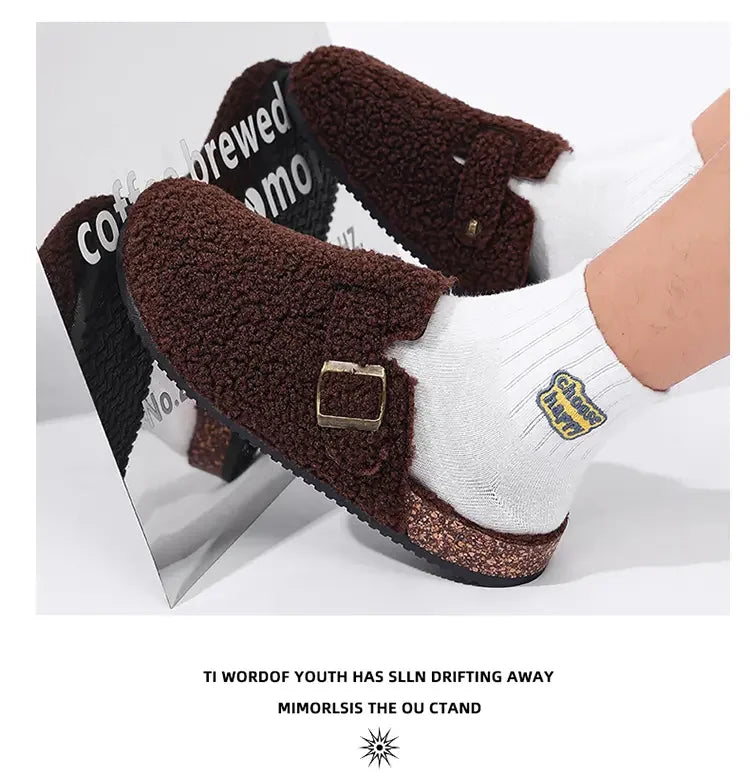 Cozy Unisex Plush Cotton Slippers | Non-Slip Winter House Shoes