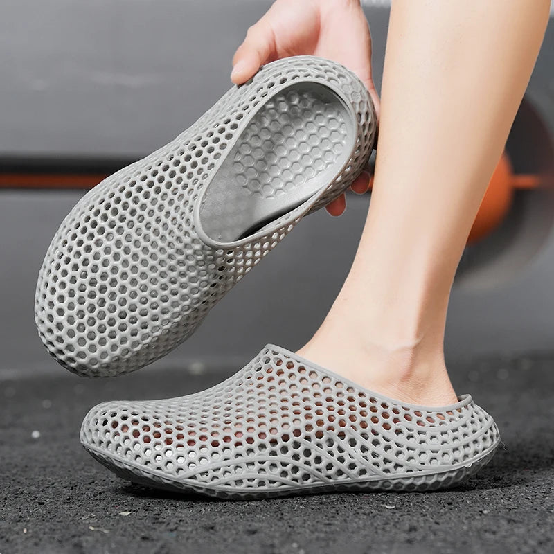 Men's Breathable EVA Clogs | 3D Printed Non-Slip Garden Shoes