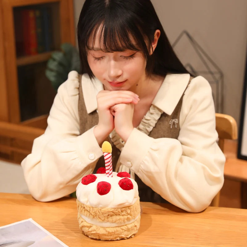 16cm Strawberry Cake Plush Doll | Sweet Pillow Party Prop