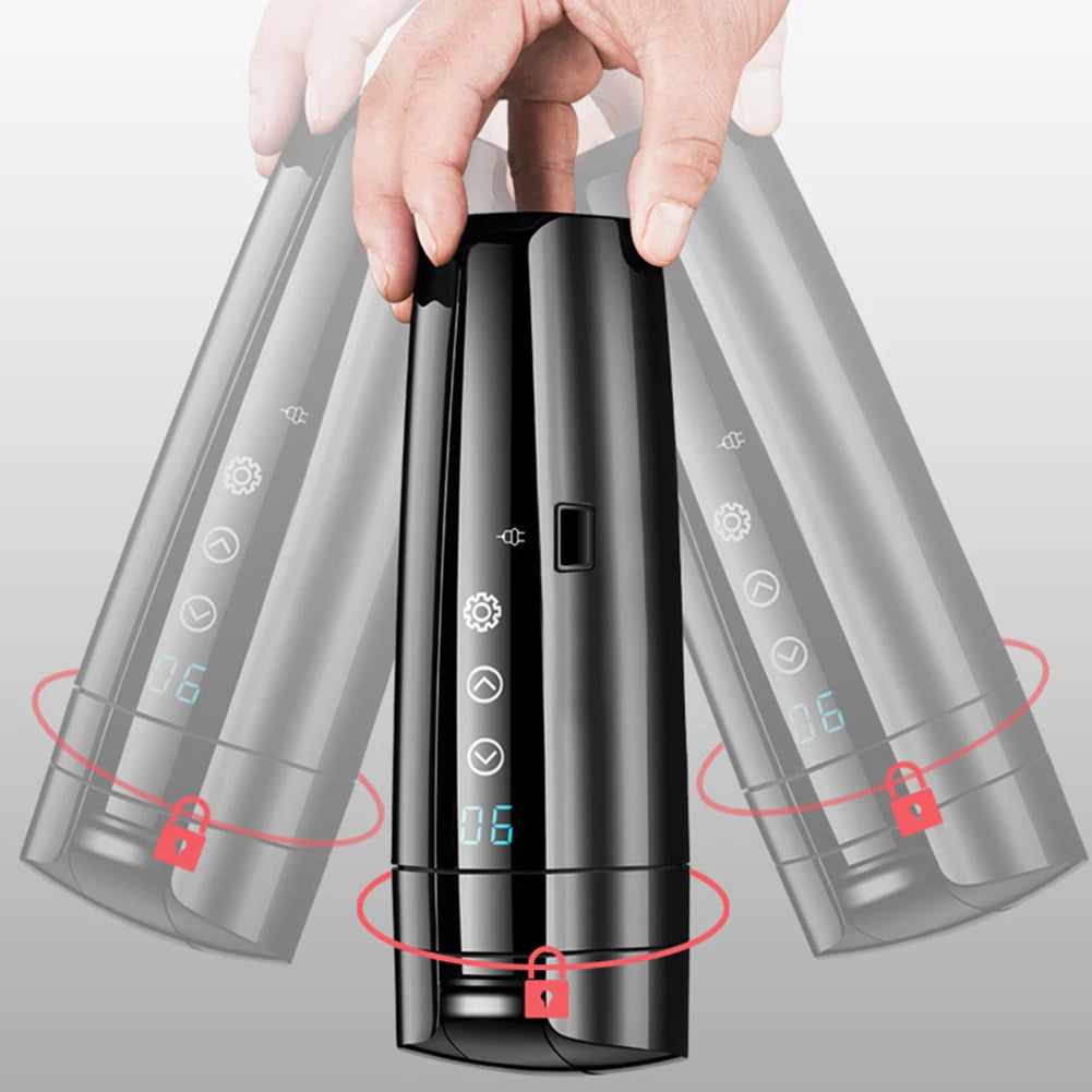 Electric Heated Car Mug with LCD Display | On-the-Go Beverage Warmer