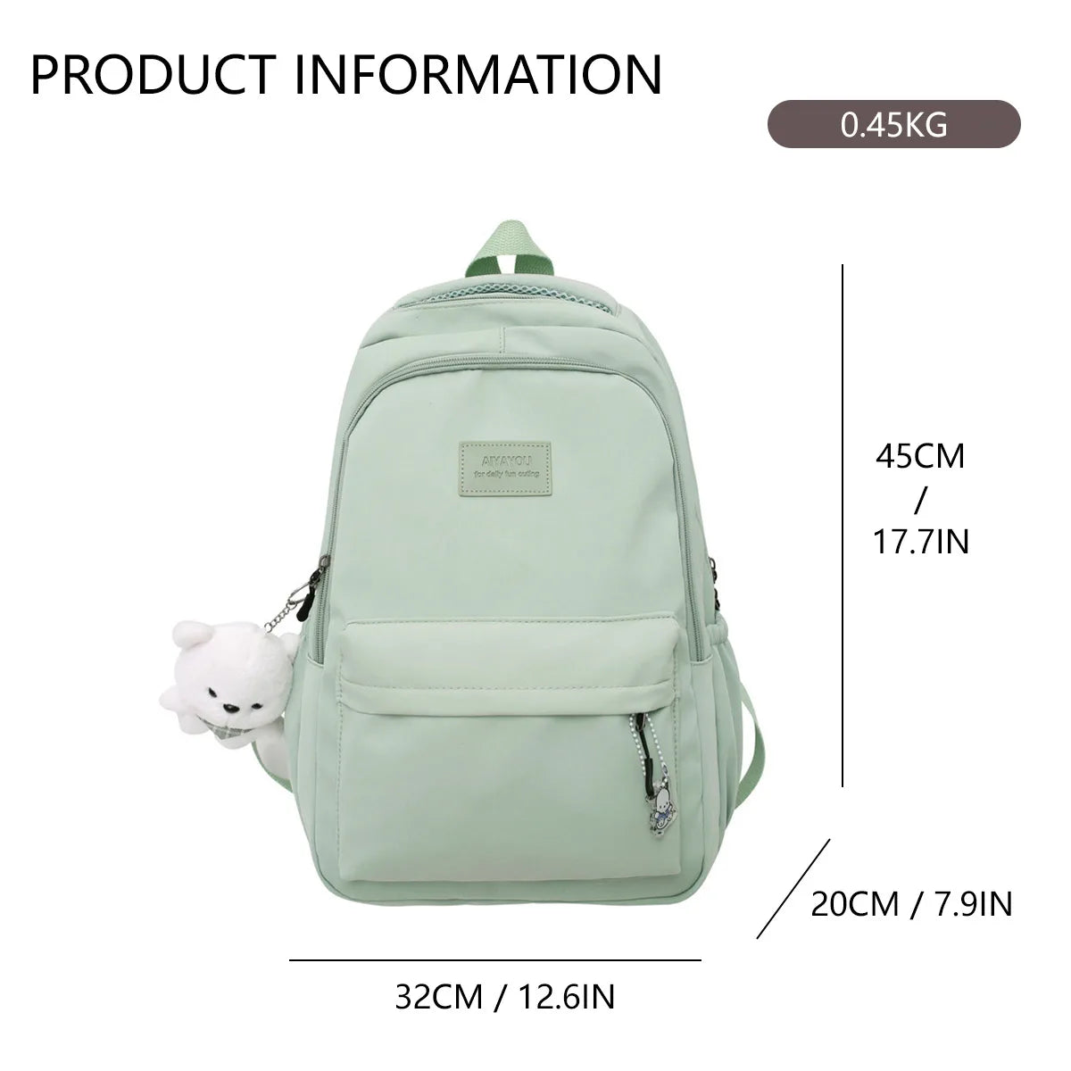 Stylish Waterproof College Backpack | Trendy Laptop School Bag
