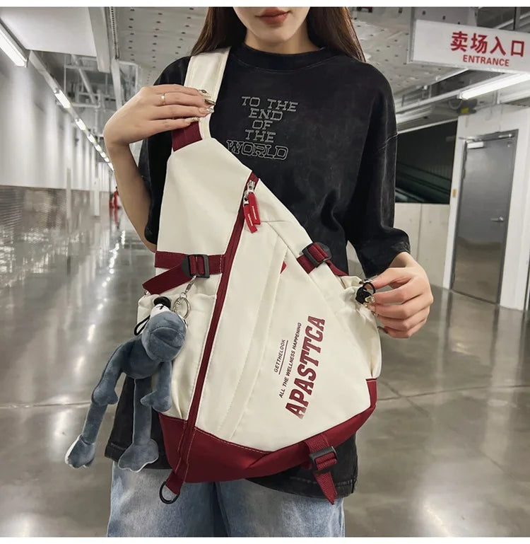 Outdoor Motorcycle Sport Travel Crossbody Bag Tactical Multifunction Waterproof Single Shoulder Backpack Unisex Casual Chest Bag