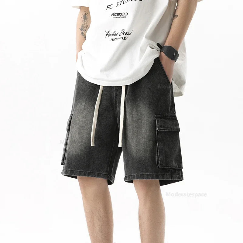 Men's Summer Retro Fashion Denim Shorts | Multi-pocket & Comfortable