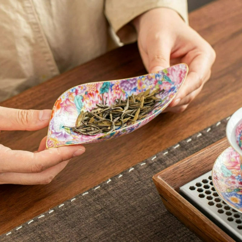 Cucharilla de Cerámica para Té y Café de Hojas Sueltas | Diseño Elegante