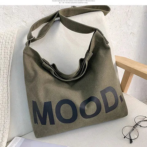Stylish Women's Canvas Messenger Bag | Trendy Crossbody Handbag