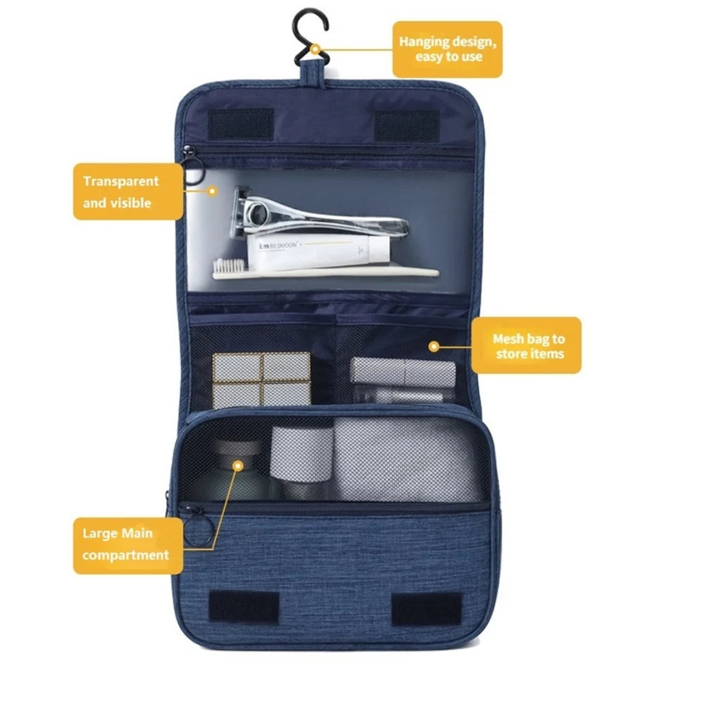 Portable Toiletry Washbag for Travel | Waterproof Cosmetic Storage