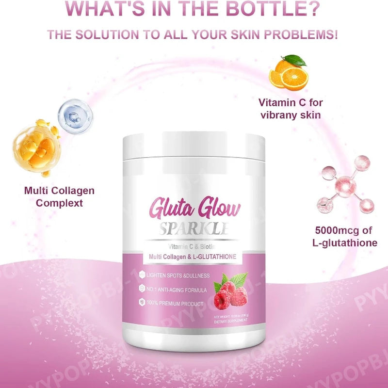 Glutathione Powder Collagen Peptides with Vitamin C & Biotin