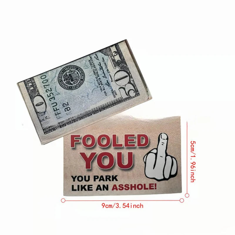 Parking Prank Cards | Funny Fake $50 Money Tickets for Bad Parkers