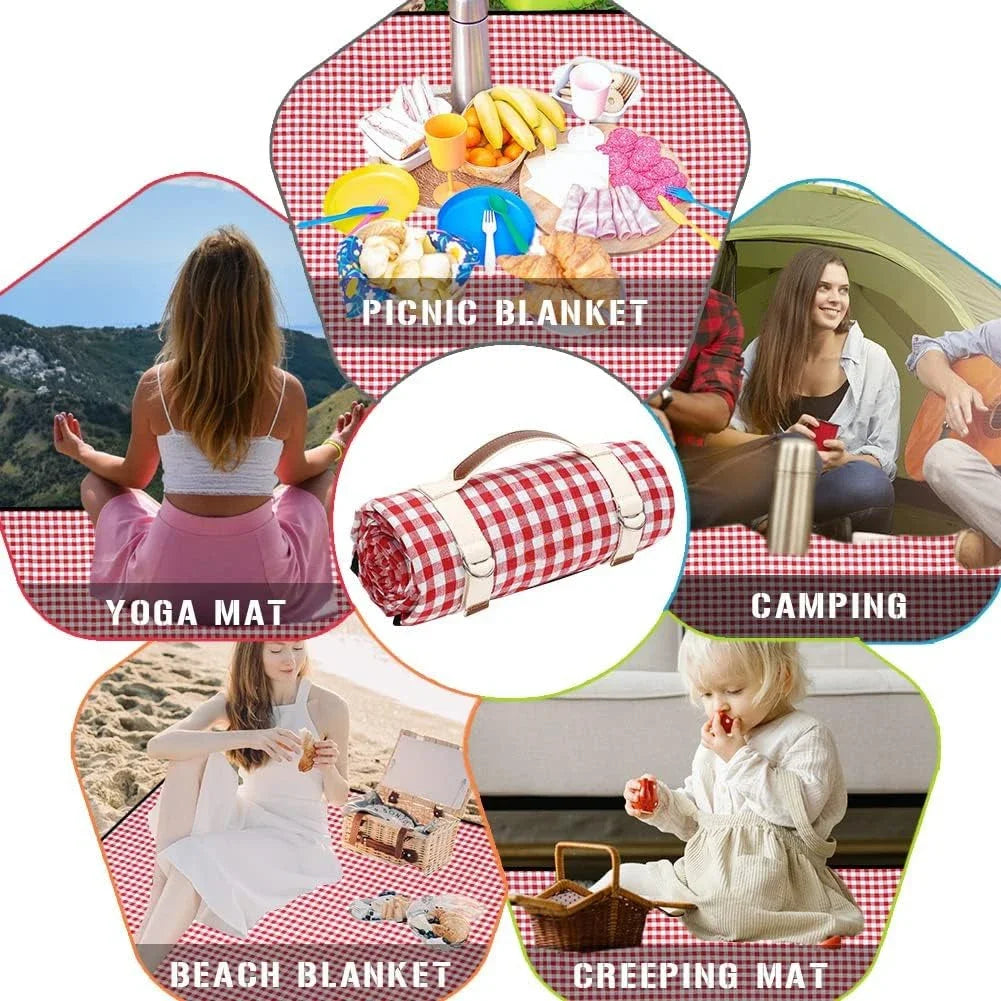 Waterproof Picnic Blanket with Carry Strap | Ideal Outdoor Mat