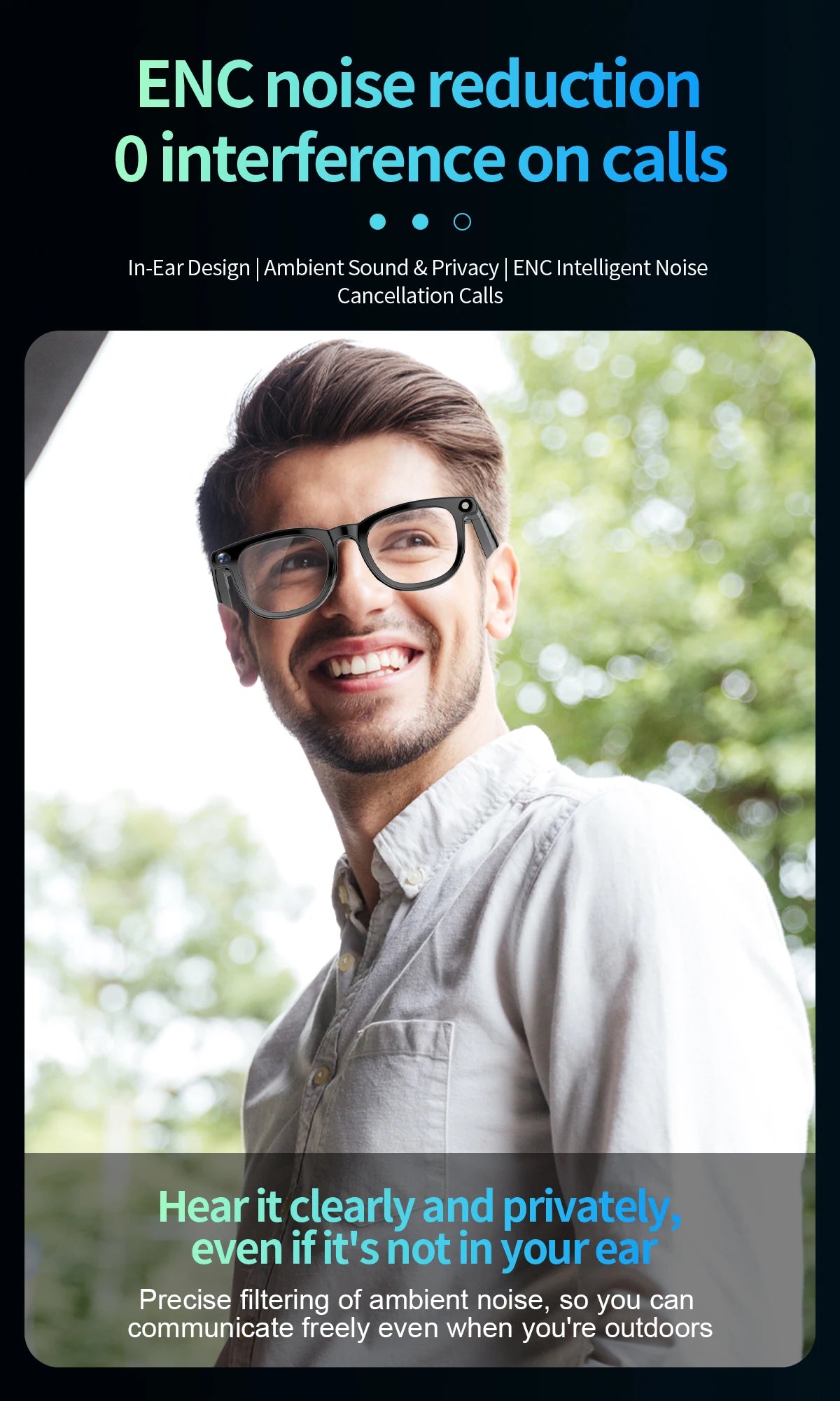 4K Smart AI Glasses with Camera and Voice Translation Features