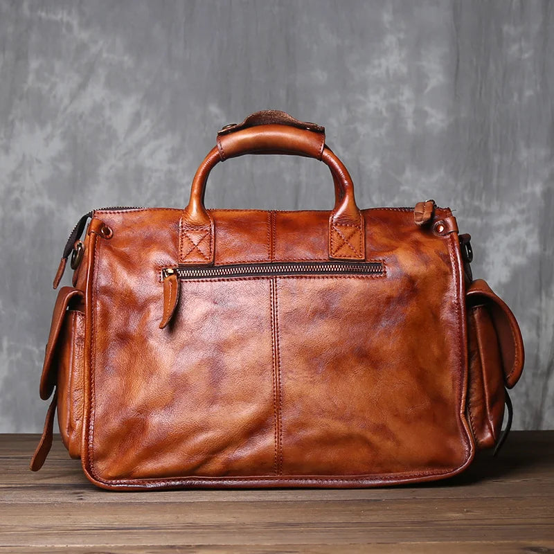 Vintage Handbag | Genuine Leather Crossbody Bag for Men