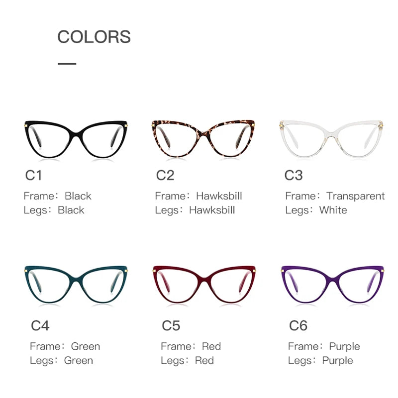 Fashionable Anti Blue Light Cat Eye Glasses for Women | Stylish Protection