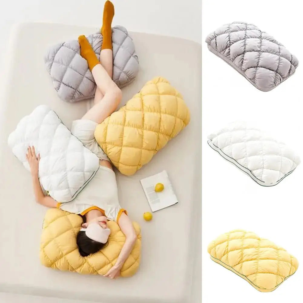 Cotton Pineapple Bun Pillow | Soft Neck Support for Sleep