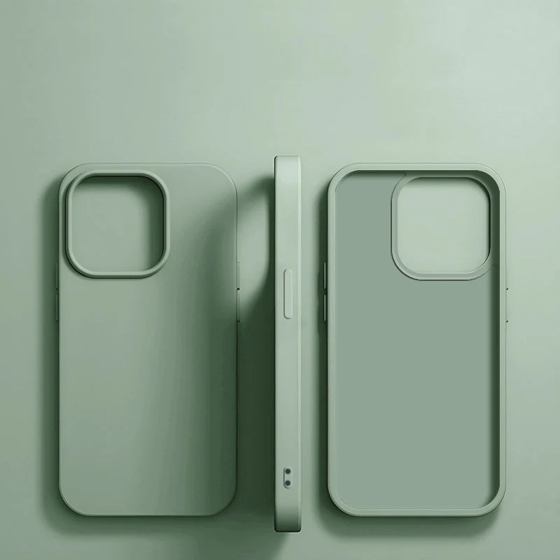 Luxury Liquid Silicone Phone Case for iPhone 11-16 Pro Max & Plus