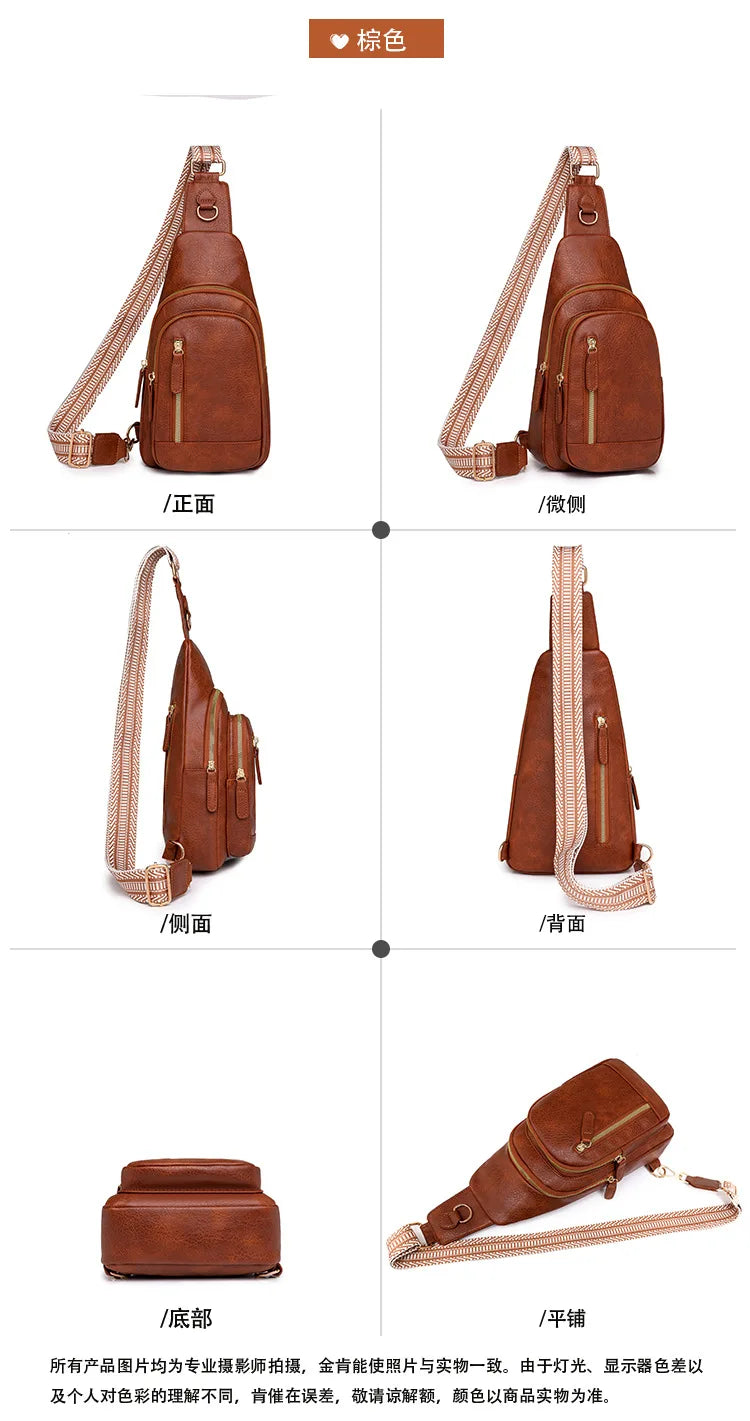 Stylish PU Leather Women Sling Bag | Versatile Crossbody Pack