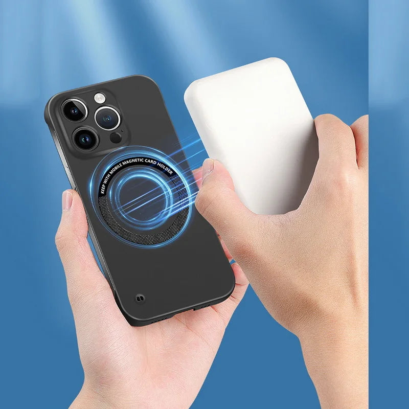 Ultra Slim Magnetic Case for iPhone | Frameless Matte Cover