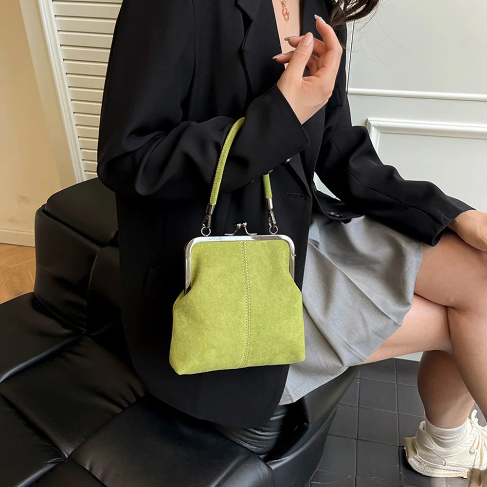 Bolso Bandolera Grande Vintage con Clip para Mujer | Elegante y Práctico
