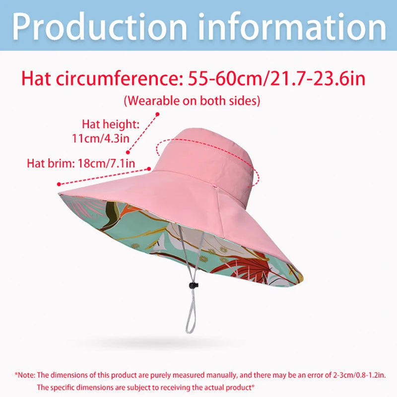 Women's Double-Sided Cotton Fisherman Hat | Sun Protection Hat
