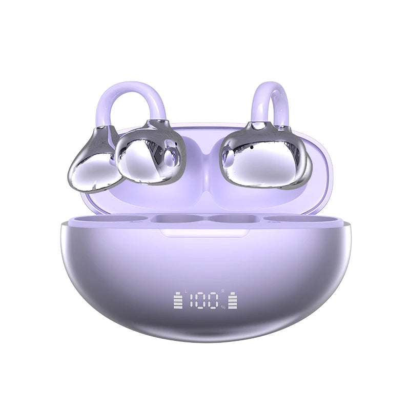 Wireless AI Translation Ear Clip | Bluetooth 5.49 Open-Ear Earbuds