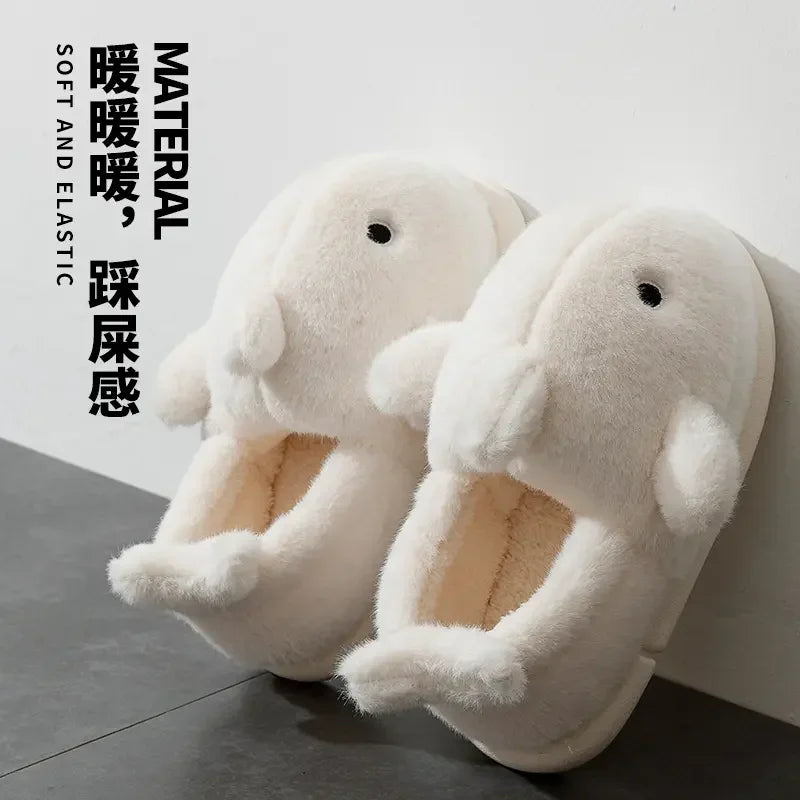 Cozy Shark Pattern Home Slippers for Men & Women | Warm Comfort
