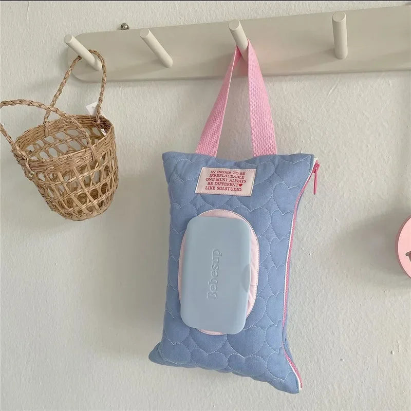 Cute Portable Car Tissue Box | Hanging Tissue Cover for Strollers