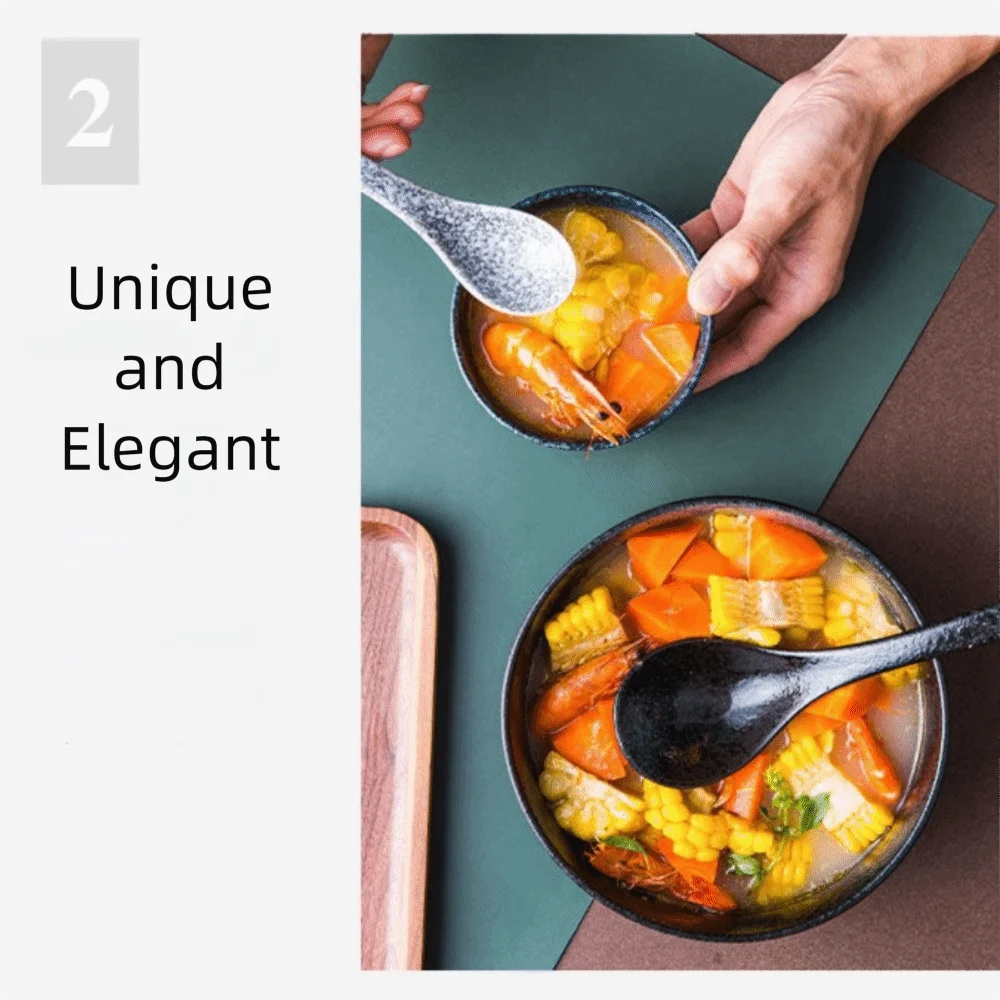 Cuenco de cerámica multifuncional estilo japonés para ramen | Cena elegante