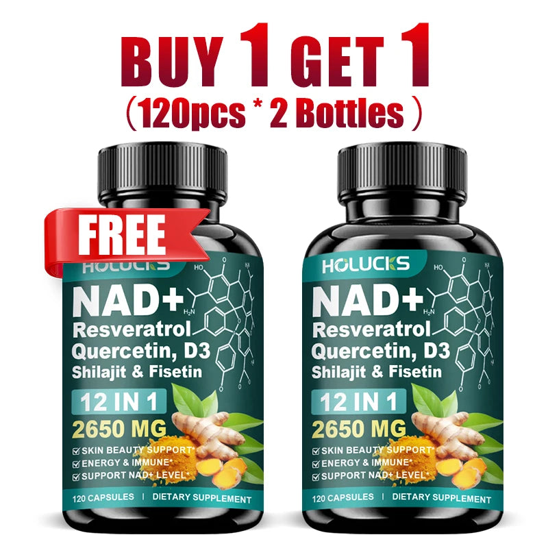 NAD+ Supplement with Resveratrol for Women | Energy & Anti-Aging