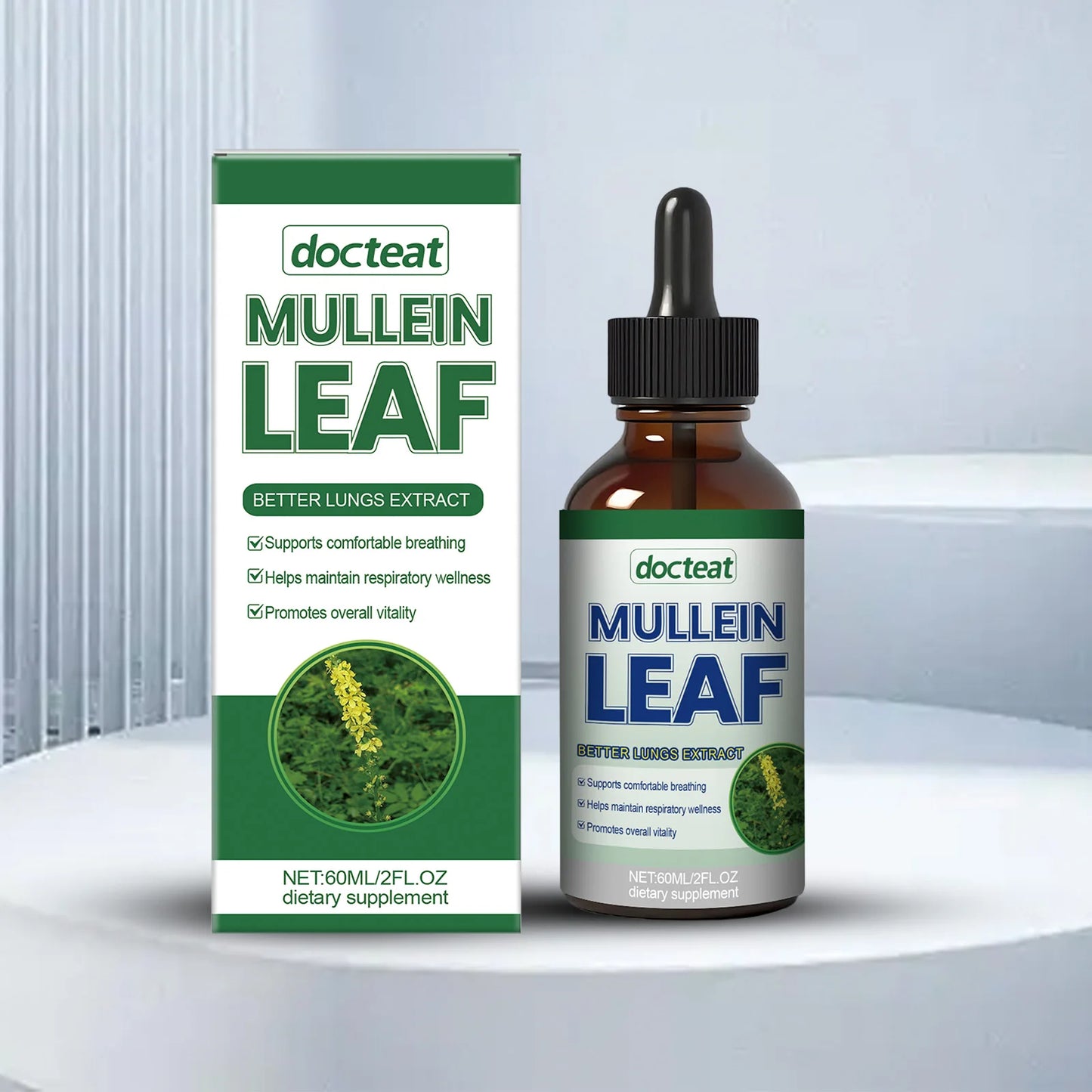 Herbal Mullein & Chlorophyll Drops for Respiratory Support